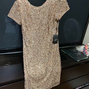Gold/tan sequin dress